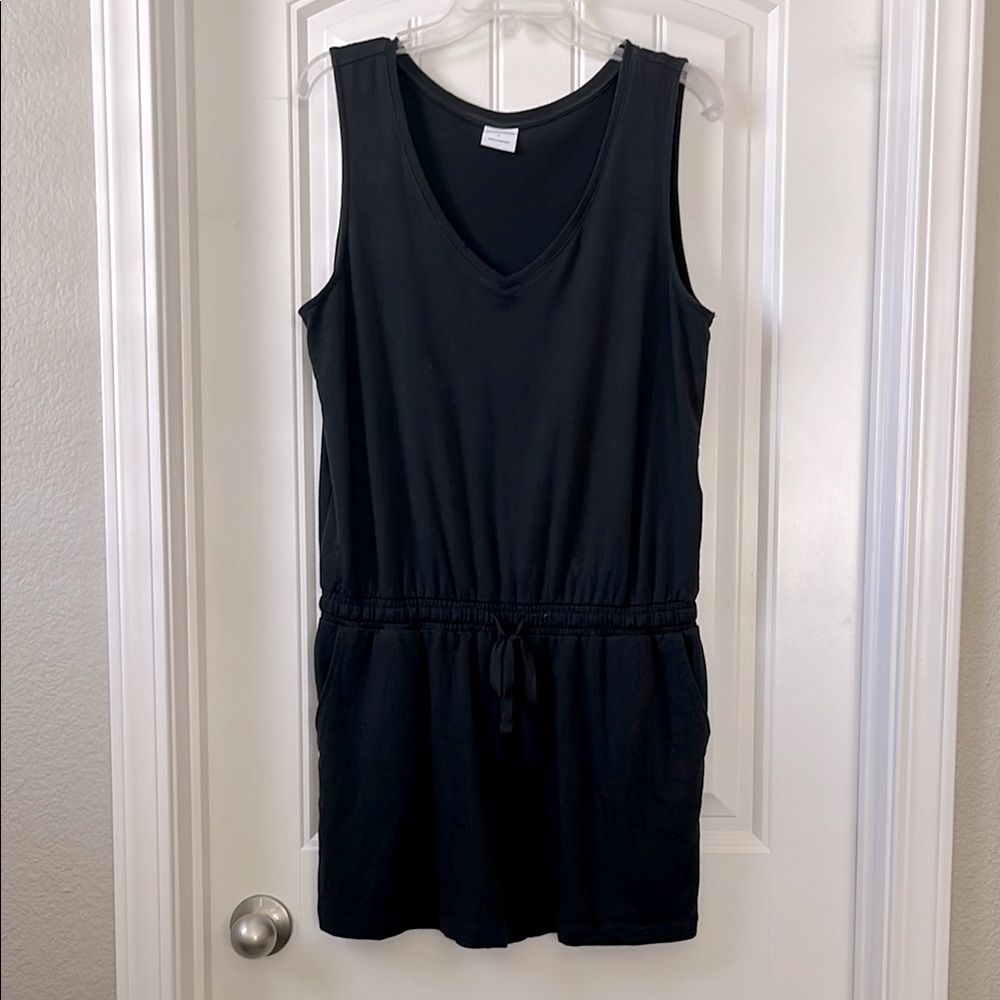 Black Sleeveless V-Neck romper